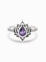 Retro Geblümt Alle Jahreszeiten Metall Pendeln Kristall Kristall Bestseller Ring Ring für Damen