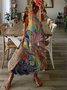 Damen Lässig Ethnisch Herbst Polyester Leicht Bestseller Halbarm A-Linien Regelmäßig Größe Kleider