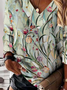 Lässig Geblümt Herbst Mikroelastizität Täglich Jersey Bestseller H-Linie Regelmäßig Sweatshirts für Damen