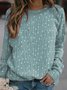 Polka Dots Lässig Herbst Leicht Täglich Weit Regelmäßig H-Linie Regelmäßig Größe Sweatshirts für Damen