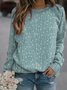 Polka Dots Lässig Herbst Leicht Täglich Weit Regelmäßig H-Linie Regelmäßig Größe Sweatshirts für Damen
