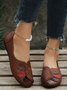 Retro Farbblock Alle Jahreszeiten Pendeln Retro Stil PU Gummi Rutschfest Flache Schuhe Slippers für Damen