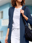 Damen Lässig Unifarben Herbst Polyester Normal Mikroelastizität Täglich H-Linie Regelmäßig Sonstiges Mantel