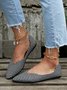 Hahnentritt Alle Jahreszeiten Urban Täglich Stoff PU Slip On Rutschfest Flache Schuhe Slippers für Damen