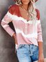 Damen Lässig Abstrakt Herbst Mikroelastizität Täglich Weit Jersey Bestseller Langarm T-Shirt