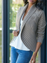 Lässig Unifarben Herbst Täglich Weit Standard Garn  Regelmäßig H-Linie Pullover Mantel für Damen
