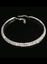 Elegant 1-5 Reihe volle Deckung Diamant Halskette Party Halsketten