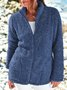 Lässig Unifarben Winter Normal Schwer Täglich Langarm Regelmäßig H-Linie Sonstiges Mantel für Damen