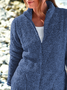 Lässig Unifarben Winter Normal Schwer Täglich Langarm Regelmäßig H-Linie Sonstiges Mantel für Damen