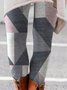 Geometrisch Lässig Elastische Taille Leggings