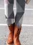 Geometrisch Lässig Elastische Taille Leggings