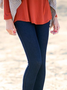 Damen Lässig Unifarben Herbst Täglich Standard Denim Lang Legging Regelmäßig Größe Jeans