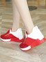 Rund Plateau Sneakers Fashion Seite Reißverschluss Versteckte Höhe Lässig Schuhe