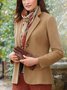Lässig Langarm Schalkragen Outwears Blazer