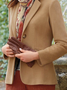 Lässig Langarm Schalkragen Outwears Blazer