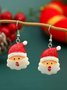 Weihnachtsschneemann Weihnachtsbaum Weihnachtsmann Muster Ohrringe Urlaub Party Kleider Dekoration Schmuck