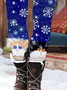 Weihnachten Schneeflocke Katze Print Lässig Leggings