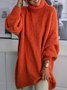 Lässig Langarm Oberteile Pullover Tunika