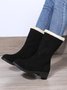 Große Größen Winter Lässig Slip On Warm Gefüttert Schneestiefel