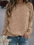Polka Dots Lässig Herbst Leicht Täglich Weit Regelmäßig H-Linie Regelmäßig Größe Sweatshirts für Damen