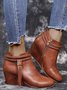 Damen's Große Größen Geflochtener Riemen Troddel Keilabsatz Stiefelette