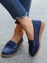 Große Größen Bequem Geflochtener Riemen Flach Halbschuhe