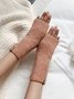 Lässig Einfach Mittler-Länge Baumwolle Gestreift Hälfte Finger Handschuhe Kleider Matching Vielseitig Zubehör