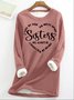 Lässig Rundhals Tier Sweatshirt