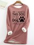 Einfach Rundhals Textbriefe Sweatshirt