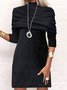 Party Weit Jersey Halber Rollkragen Kleid