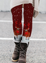 Weihnachten Rentier Wärme Regelmäßige Passform Leggings