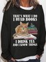 Lässig Rundhals Textbriefe Sweatshirt