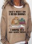 Lässig Rundhals Textbriefe Sweatshirt