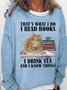 Lässig Rundhals Textbriefe Sweatshirt