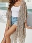 Leopard Print Strand Jacke Chiffon Urlaub Noracora