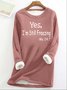 Lässig Rundhals Tier Sweatshirt