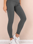 Fest Schleife Jersey Lässig Leggings