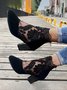 Spitze Nahtverarbeitung Sandale-Stiefel klobiger Absatz Reißverschluss Noracora