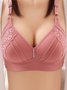 Strass Spitze  BH Push-up Bügellos Große Größen Noracora