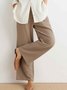 Polyester Baumwolle Unifarben Lässig Freizeithose