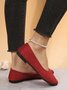 Einfacher Stil Unifarben Farbe Kunstwildleder Flach Flache Schuhe