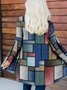 Lässig Geometrisch Print Jersey Jacke