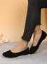Einfacher Stil Unifarben Farbe Kunstwildleder Flach Flache Schuhe