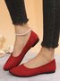 Einfacher Stil Unifarben Farbe Kunstwildleder Flach Flache Schuhe