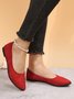 Einfacher Stil Unifarben Farbe Kunstwildleder Flach Flache Schuhe