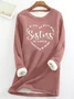 Lässig Rundhals Tier Sweatshirt
