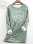Lässig Rundhals Tier Sweatshirt