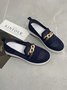 Große Größen Atmungsaktiv Metall Dekor Slip On Schuhe