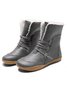 Retro gefesselt Lässig Rund Kurze Stiefel