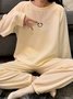 Bequem und Weich Blusen & Shirts Hose Freizeitkleidung Zweiteiliges Set Große Größen